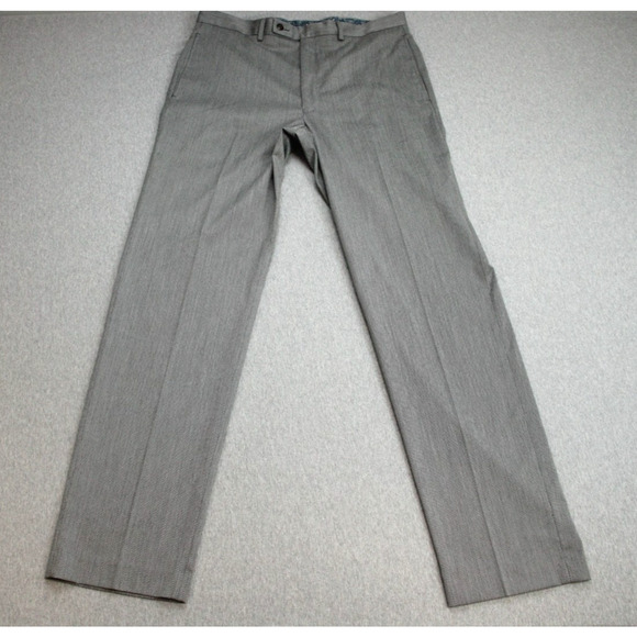 Lauren Ralph Lauren Pants Mens 34 x 34 Gray Stretch Straight Leg Dress - Picture 1 of 6